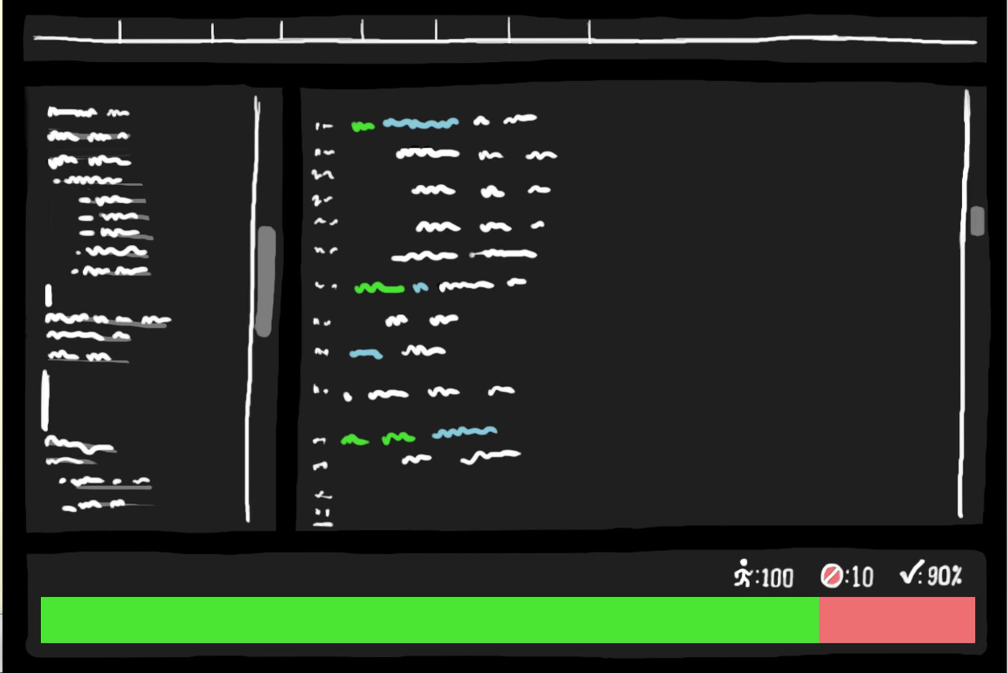 image of a computer screen with running tests