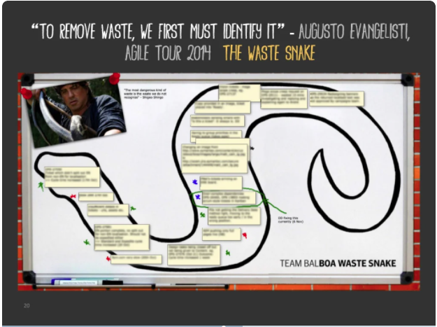 denham's waste snake with team motto at the top
