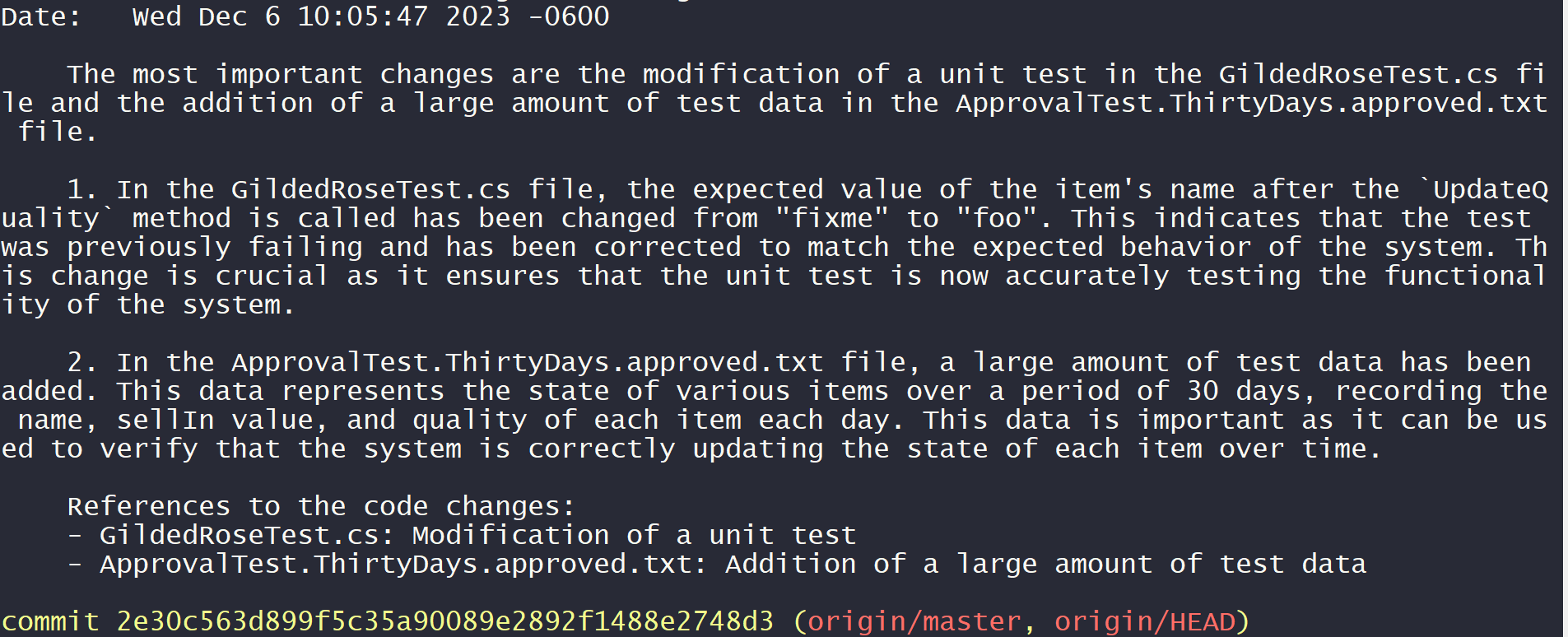 Git Log