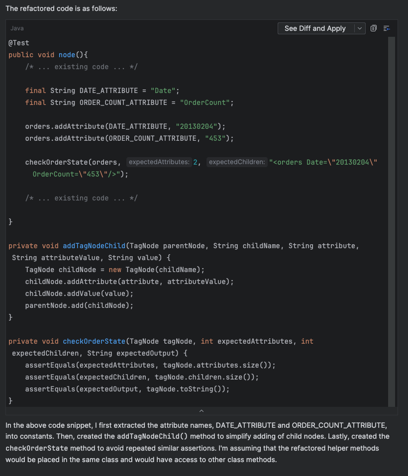 Refactored Code