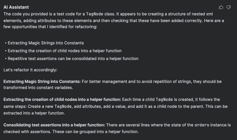 Recommended Refactorings