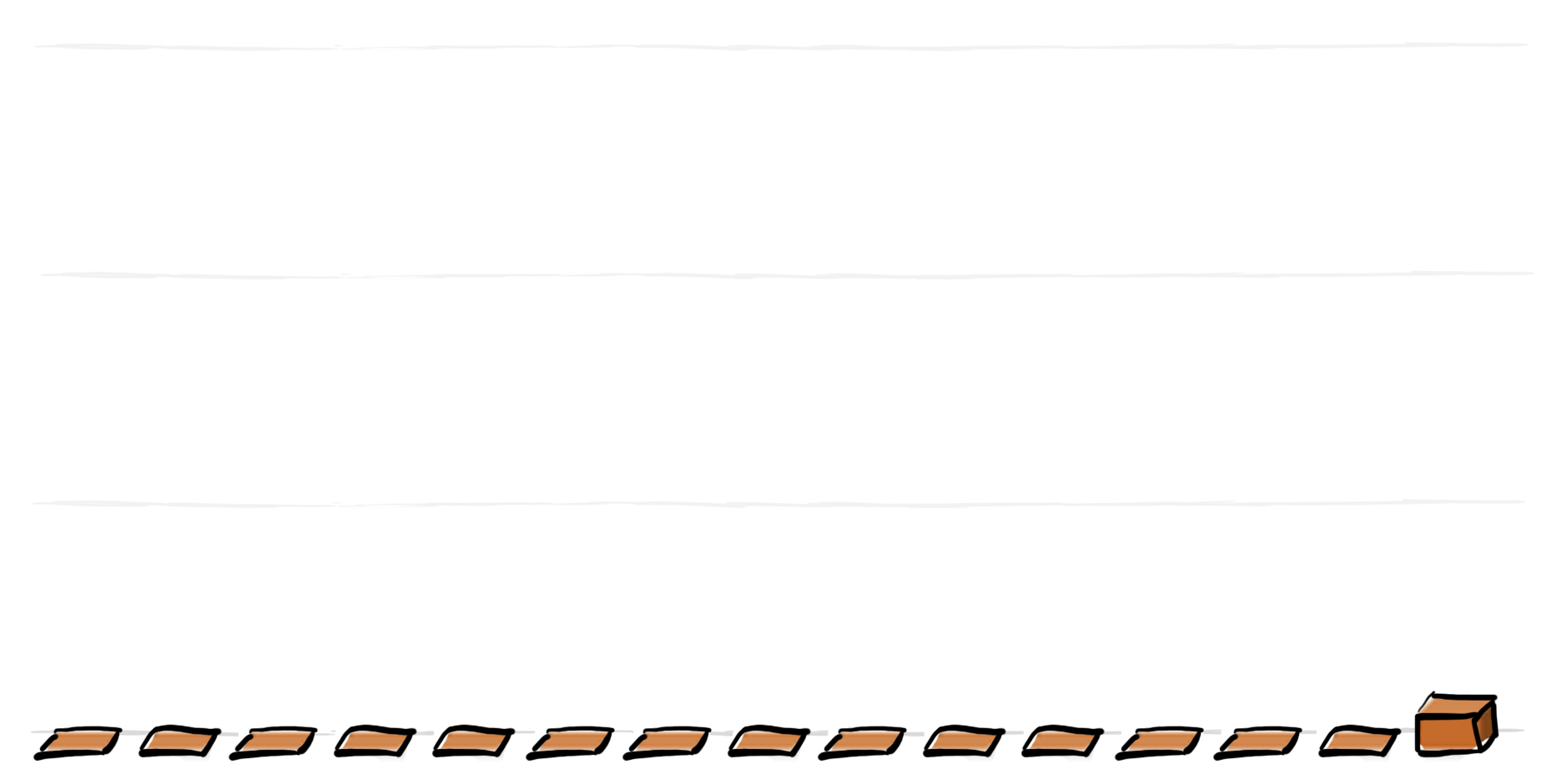A chart showing the growth of revenue over the first year before IL--nothing all year, then a small amount at the end.